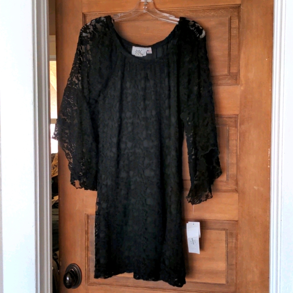 Jody California, Lacy Black Dress Women's Medium